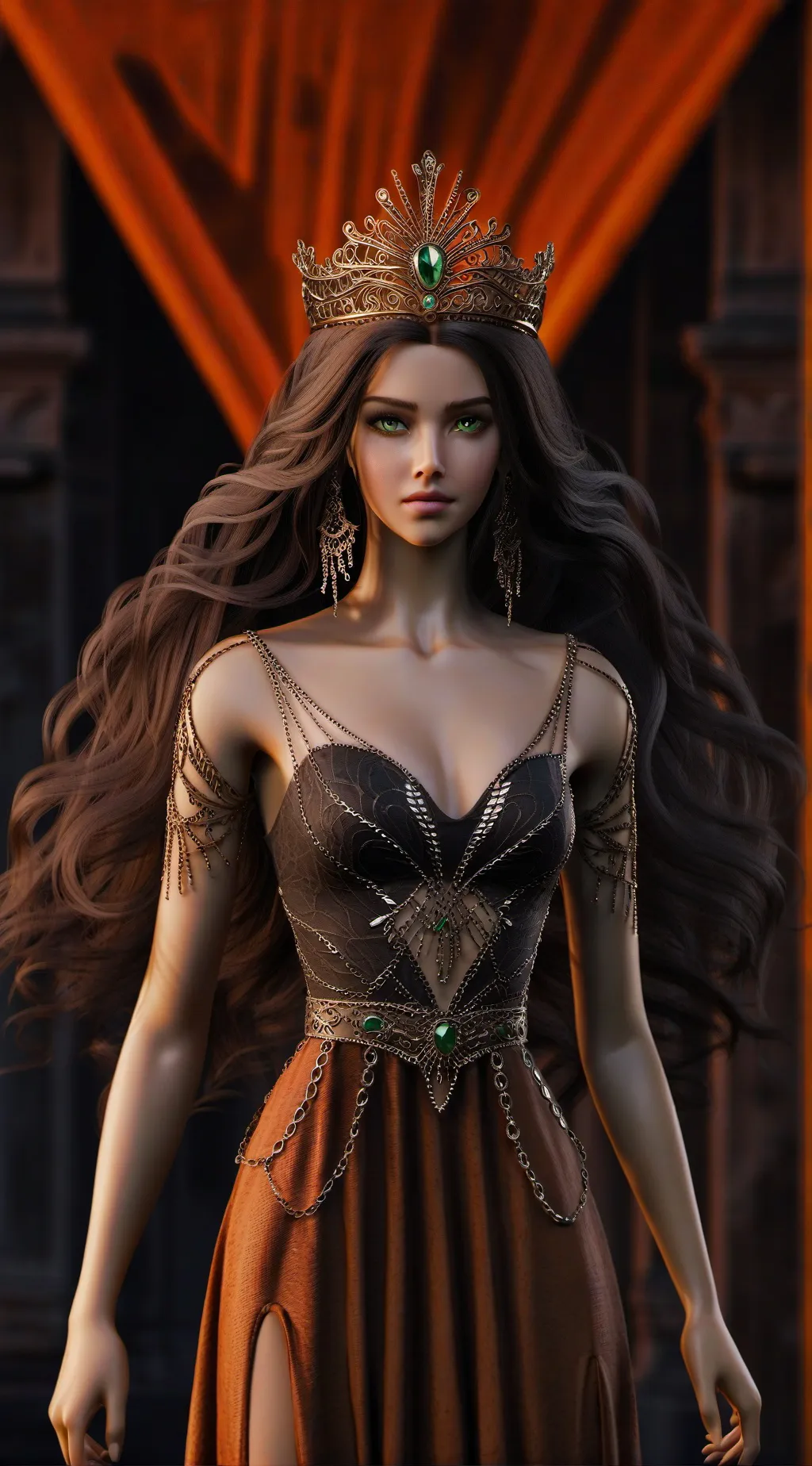 ai character: Isla Crown background