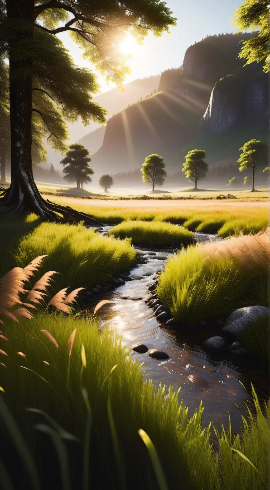 ai character: Countryroad Grass  background