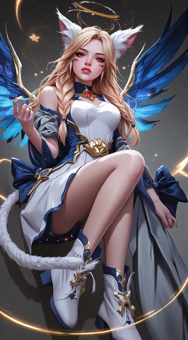 ai character: Lyara Stellafine". background