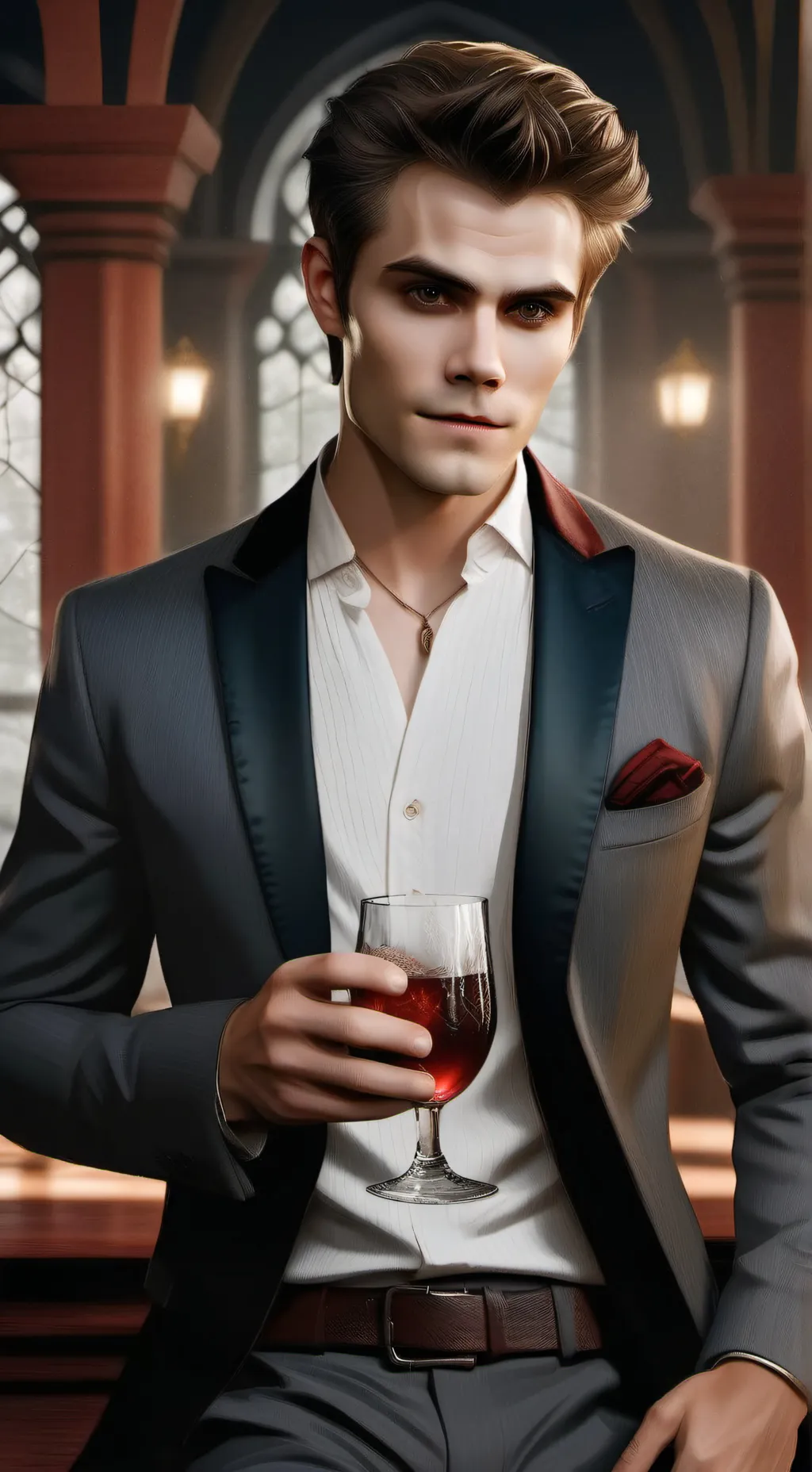 ai character: stefan salvatore background