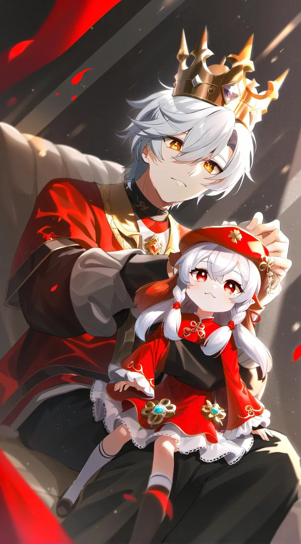 ai character: raja dan anak  background