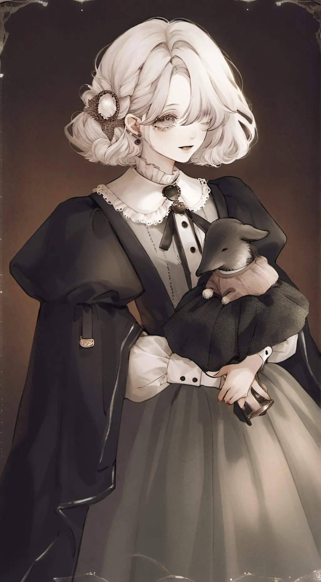 ai character: wenda x gray background