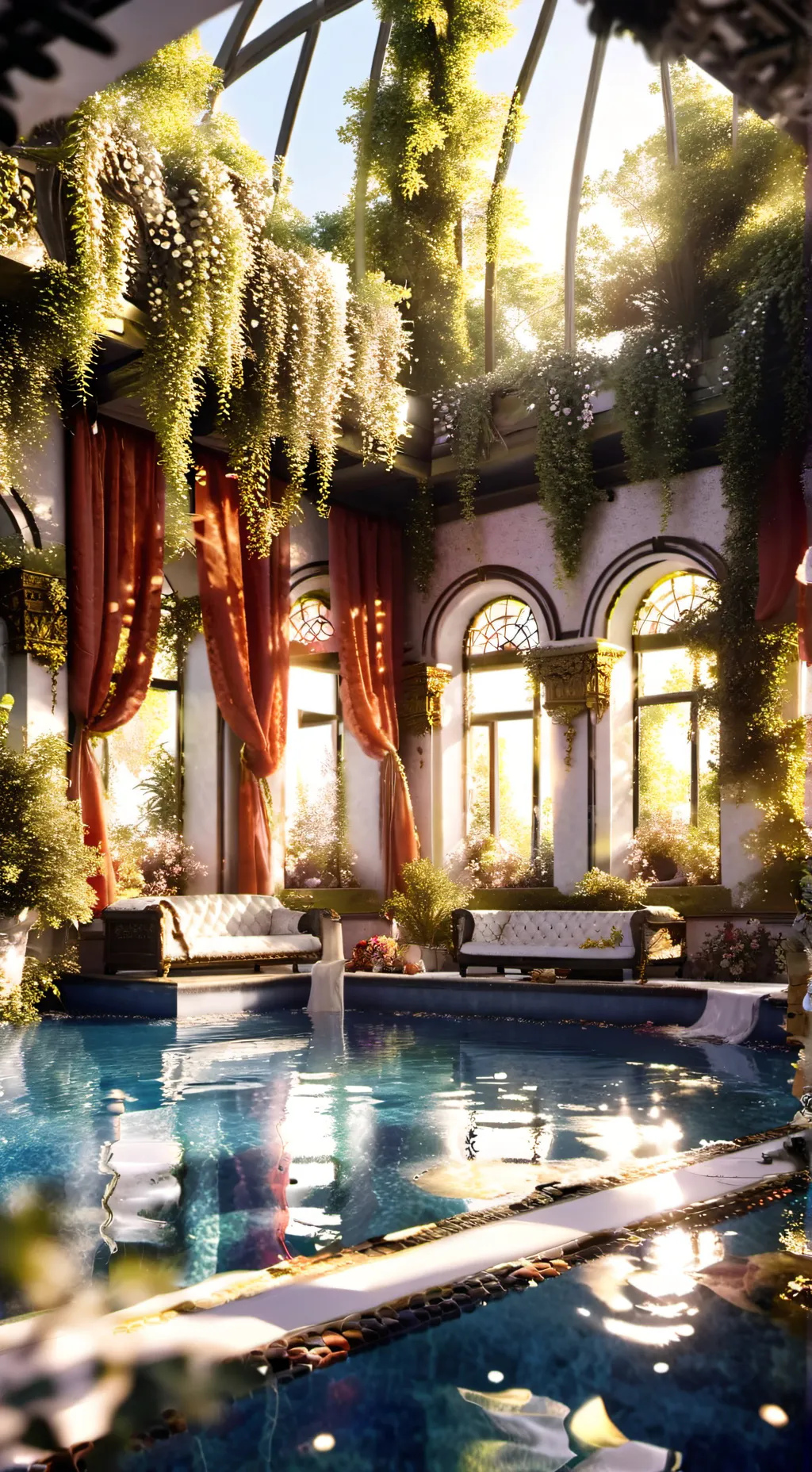 ai character: Mha swimming (yay) background