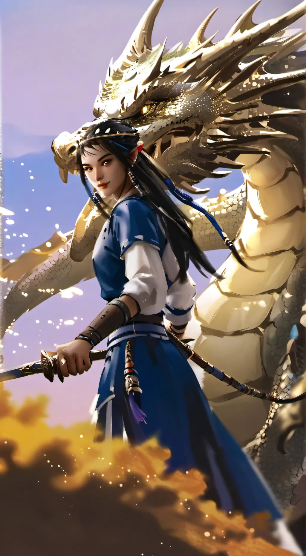 ai character: rose background