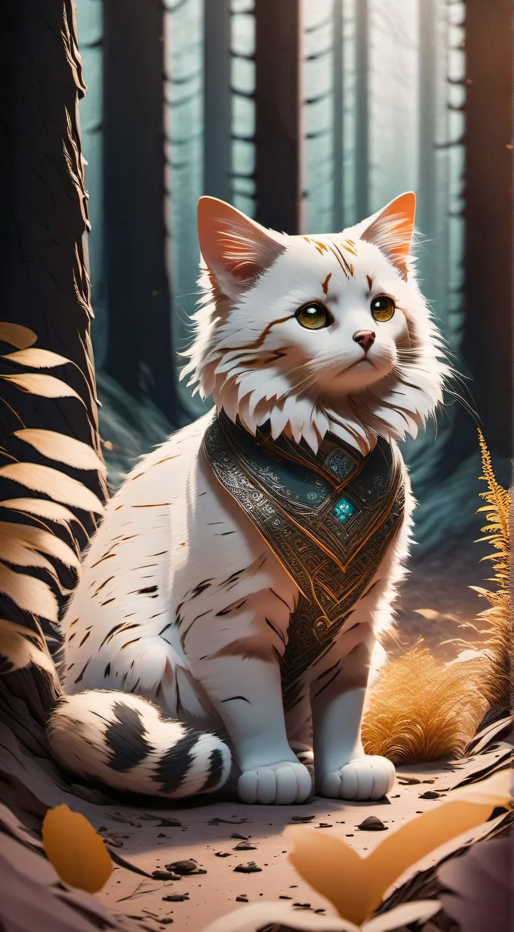 ai character: cat group background