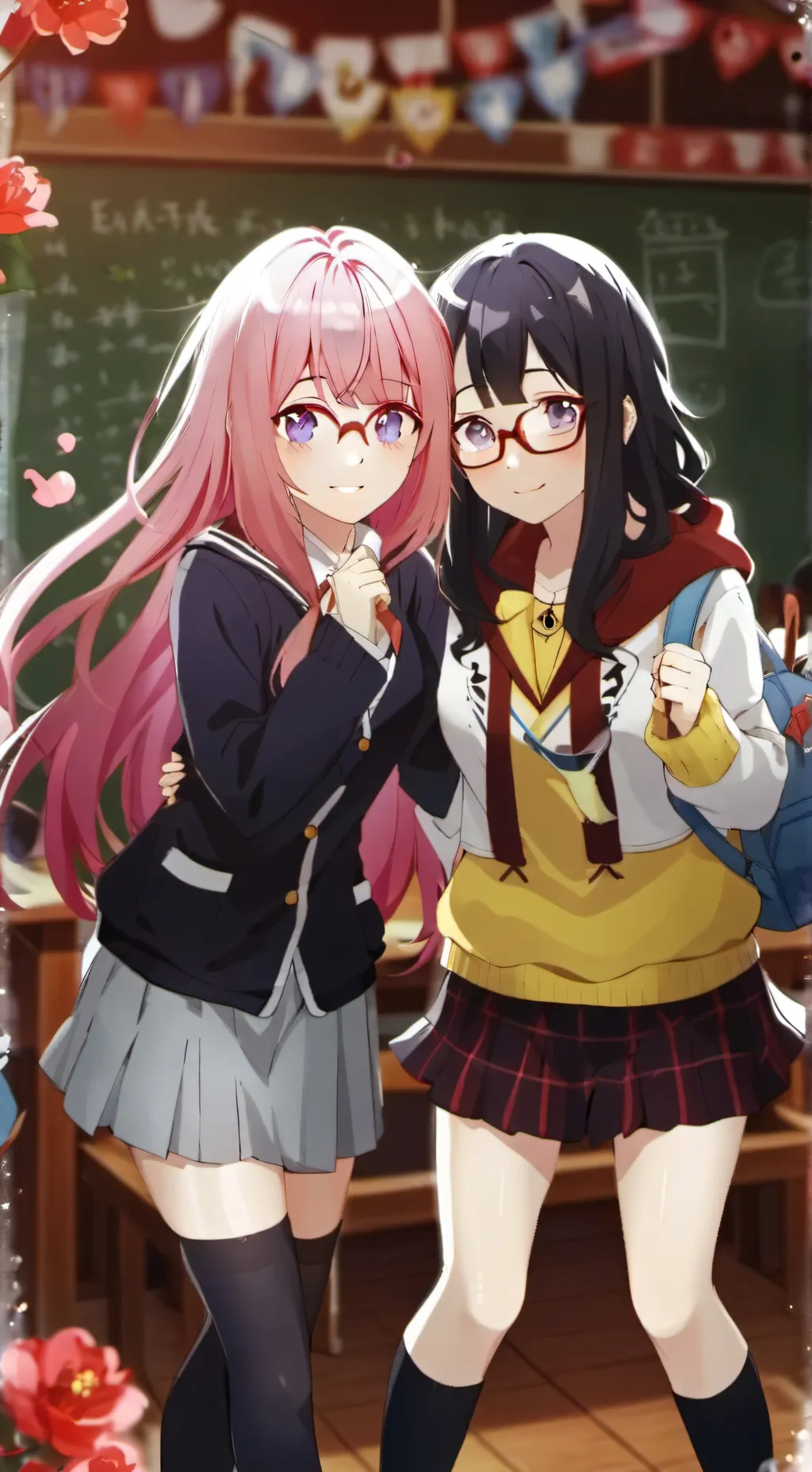 ai character: Sakura and Amy background