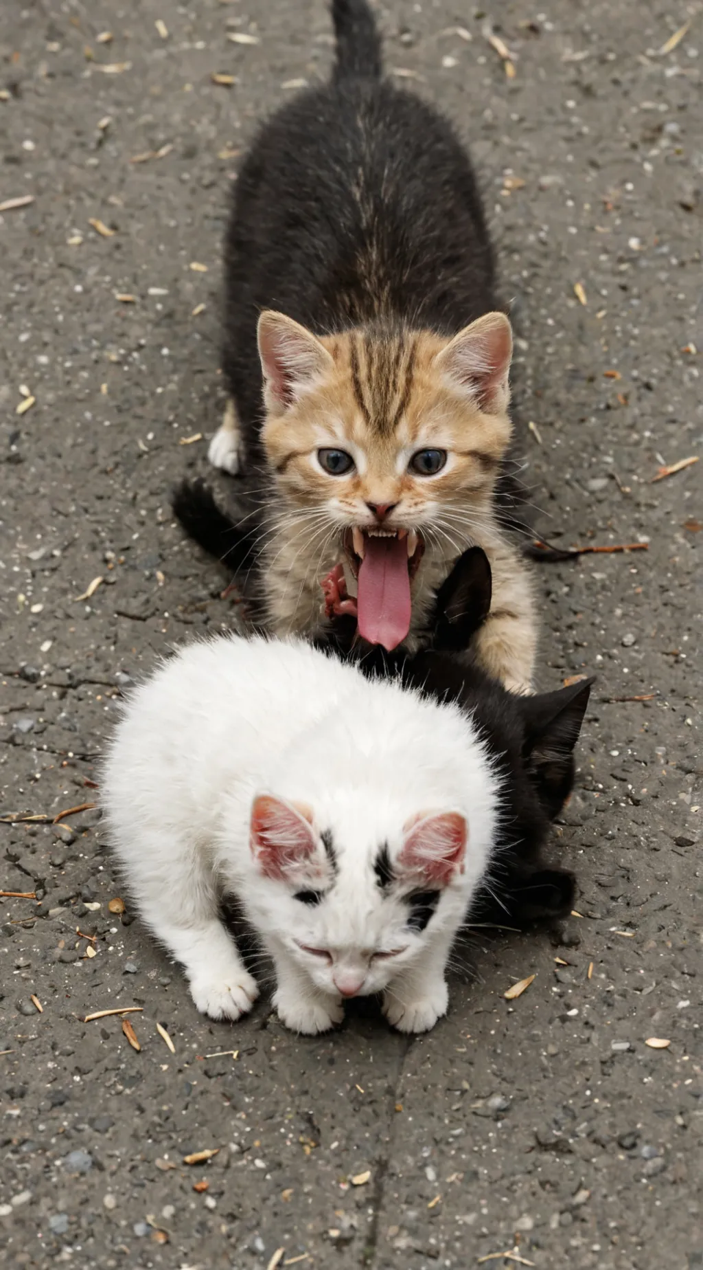 ai character: kitten centipede  background