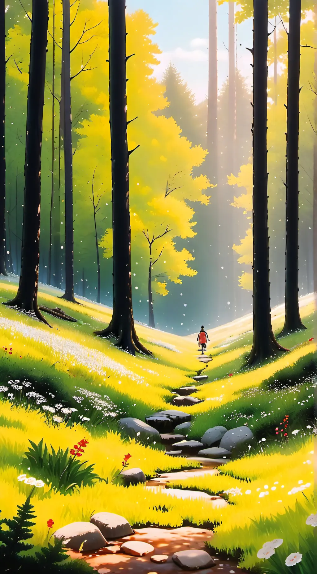 ai character: Witches forest background