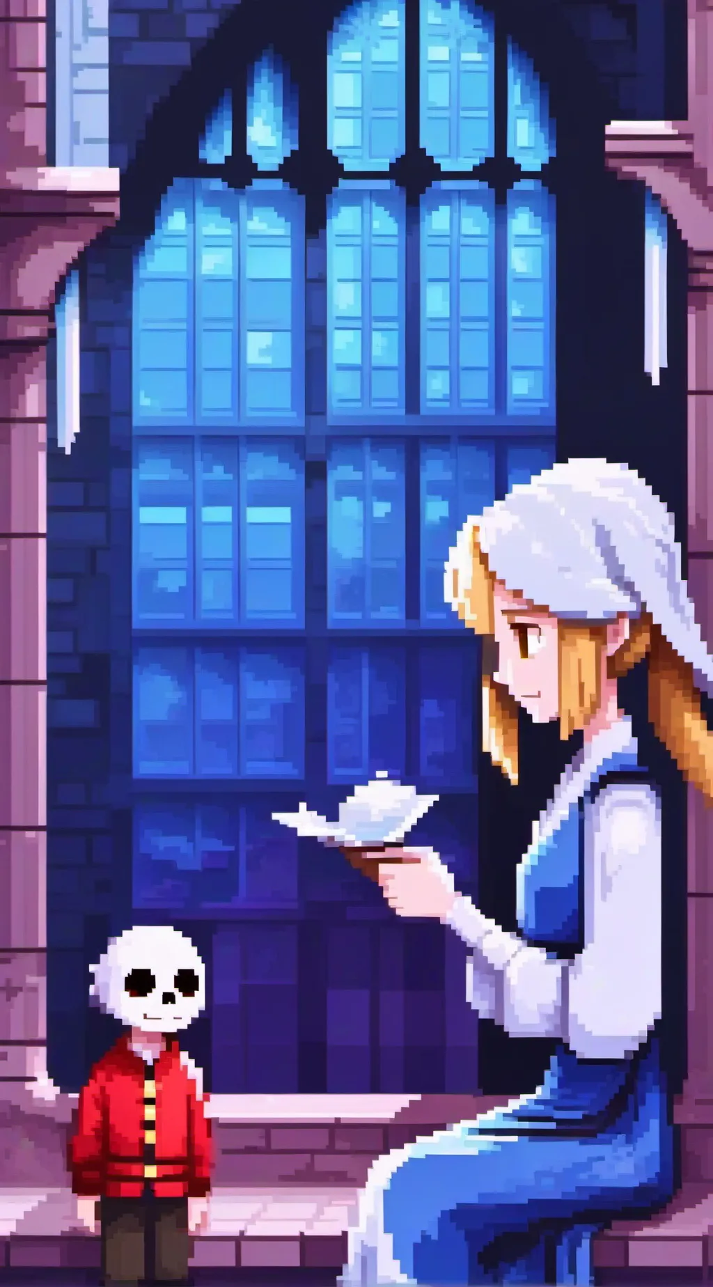 ai character: undertale chafa background