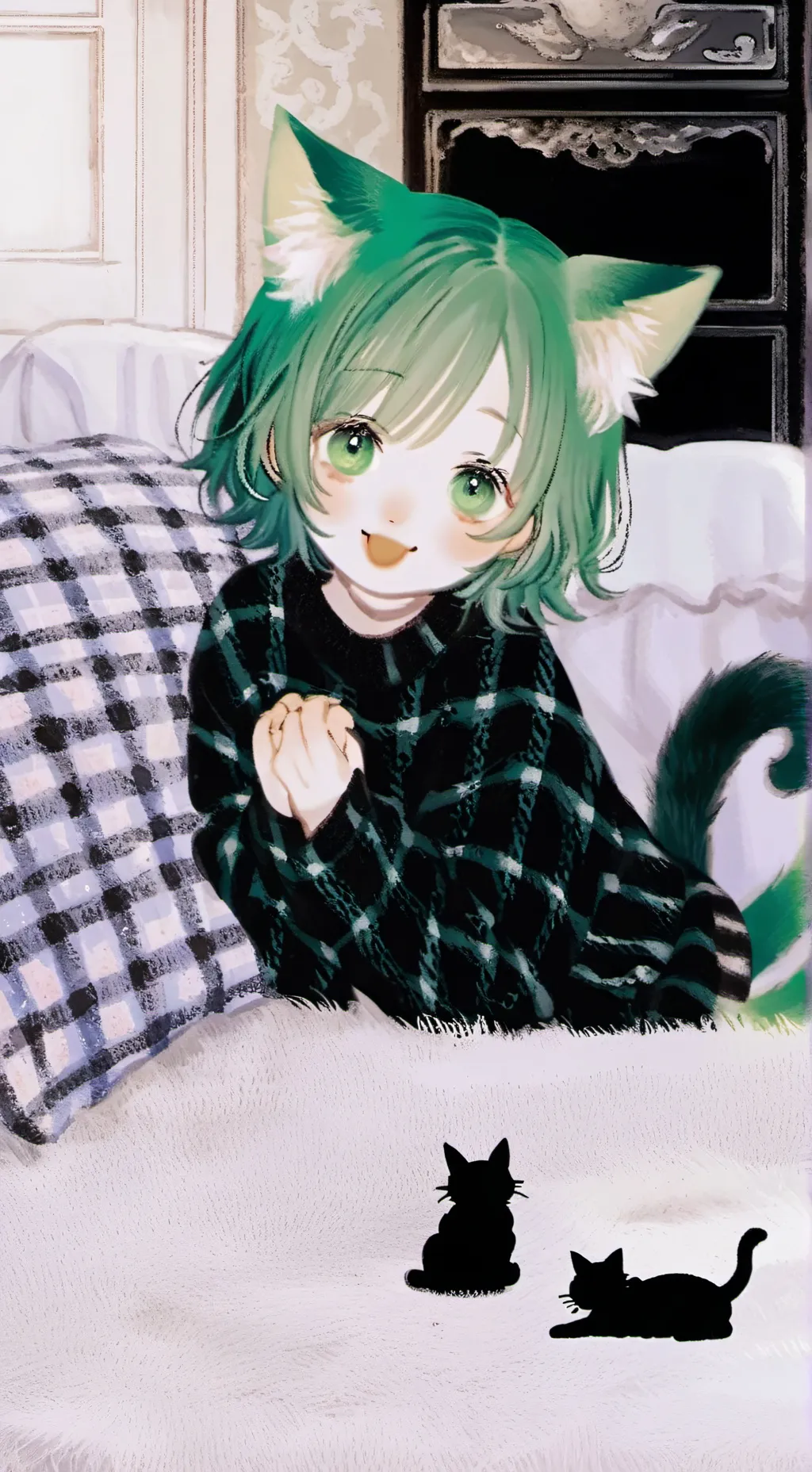 ai character: Chibi Toadette Furry background