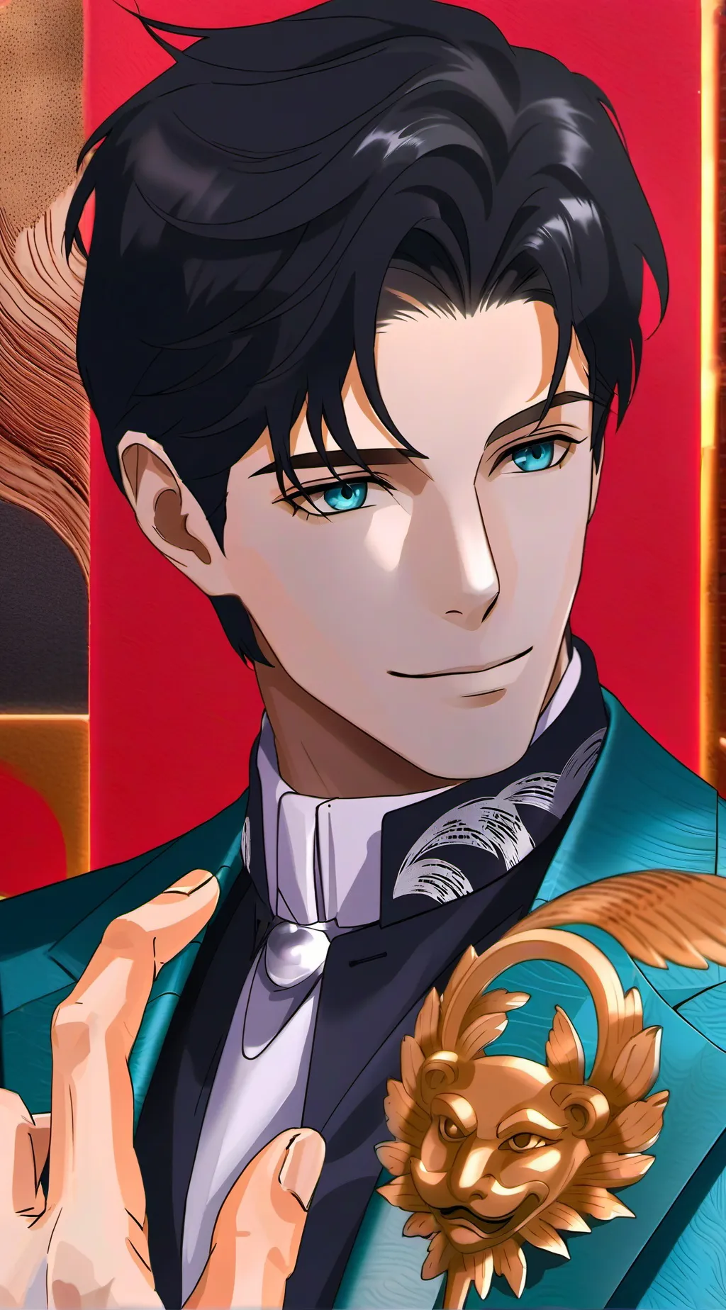 ai character: Handsome background