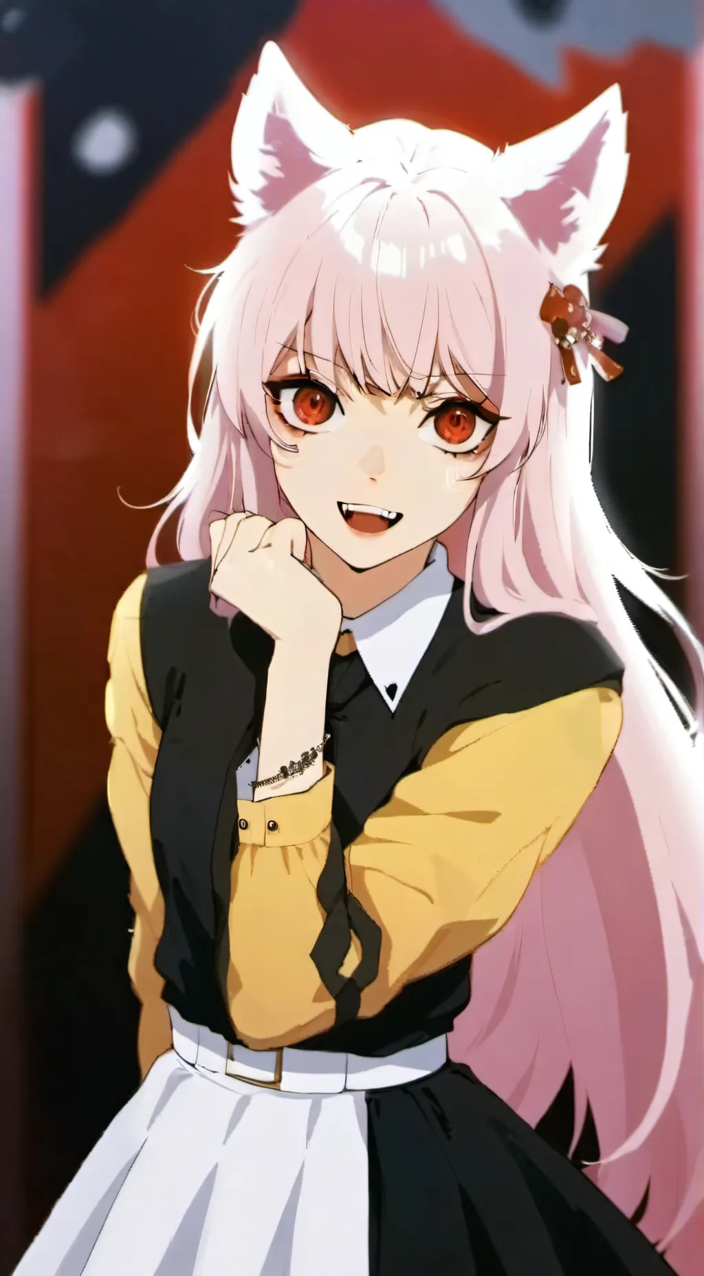 ai character: cotton candy background