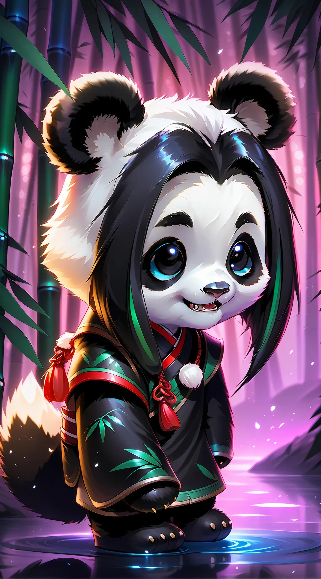 ai character: Panda-treat Spirit background