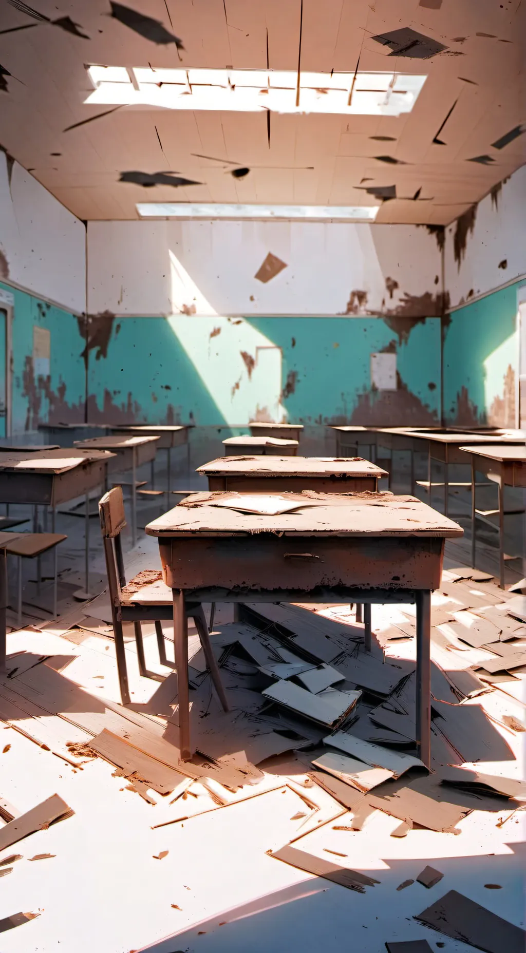 ai character: Fake school 🍒 background