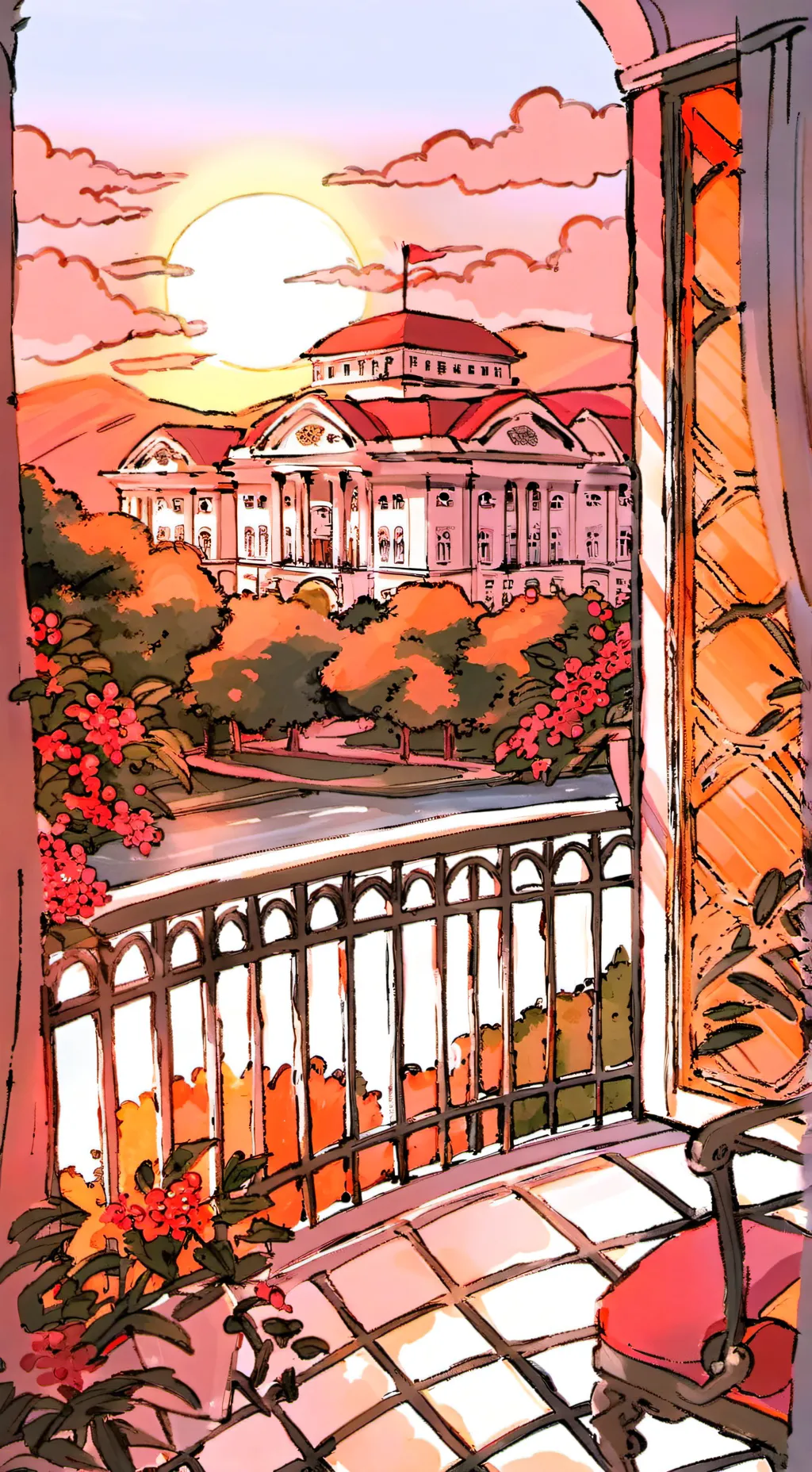 ai character: Kny hotel background