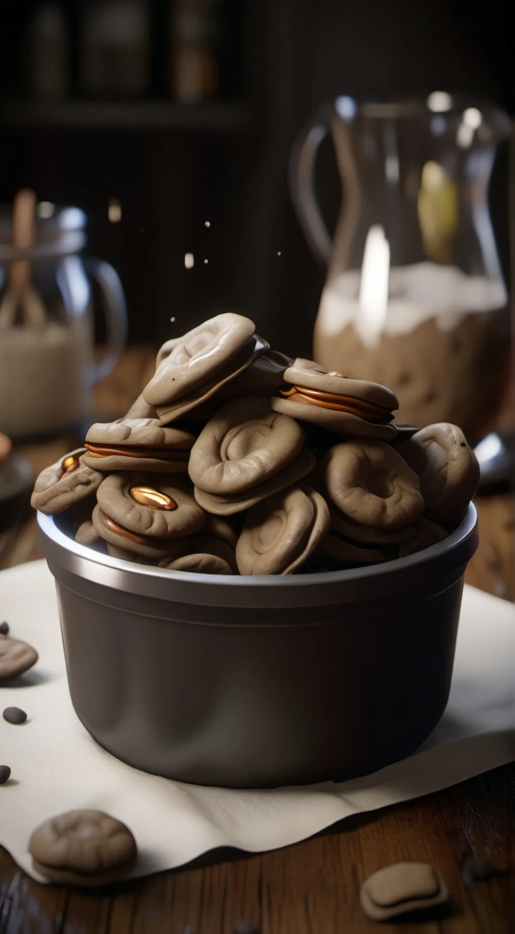 ai character: poop pot at night background