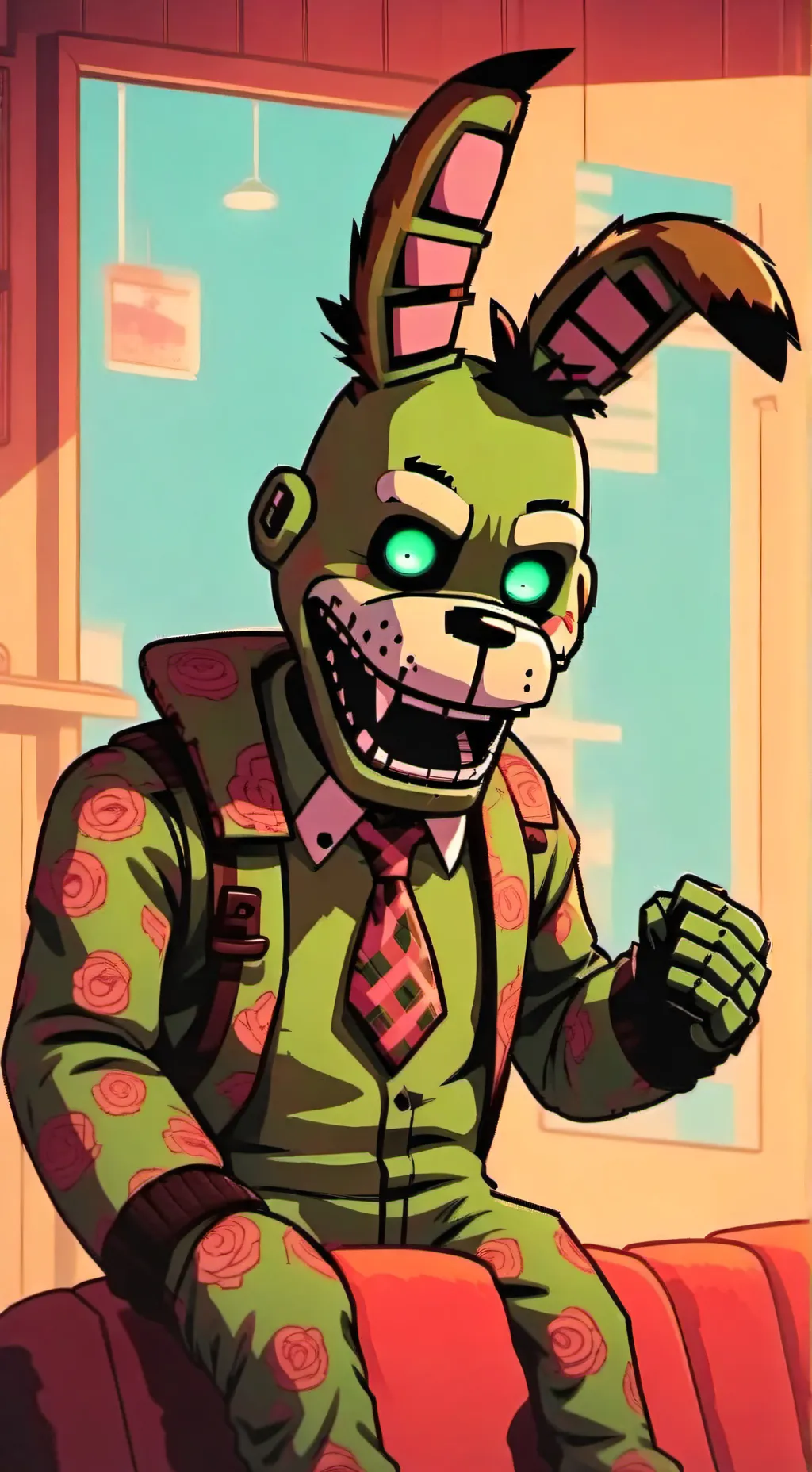 ai character: Springtrap  background