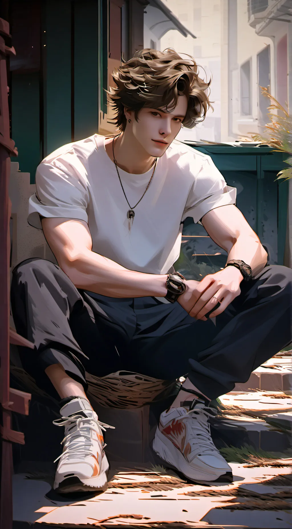 ai character: night background