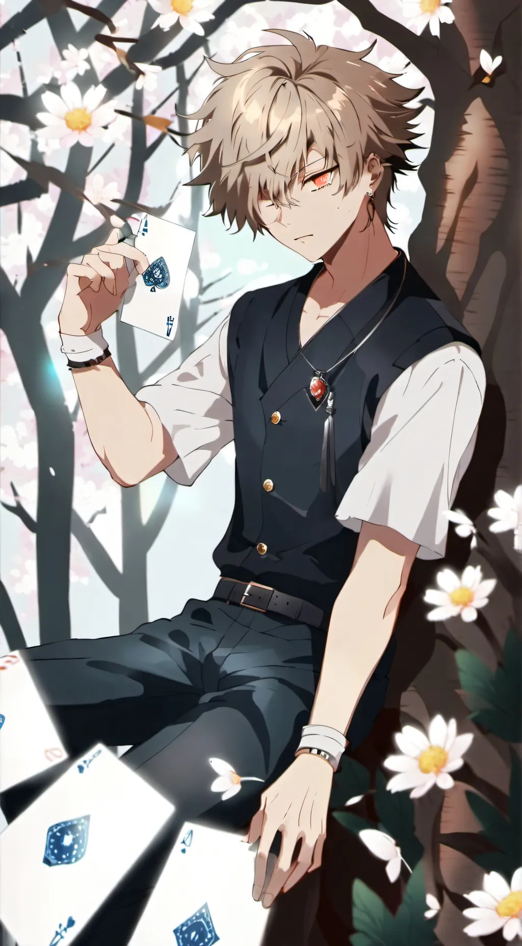 ai character: Katsuki Bakugo  background