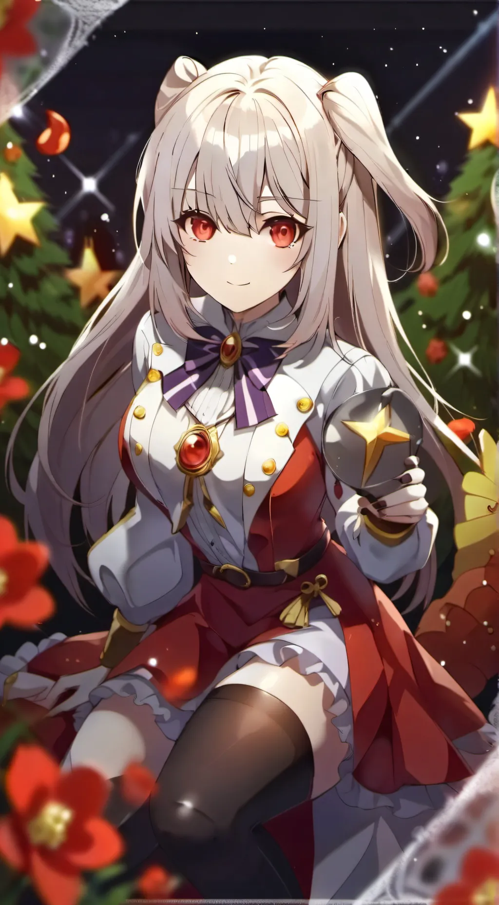 ai character: Mha chrismas background