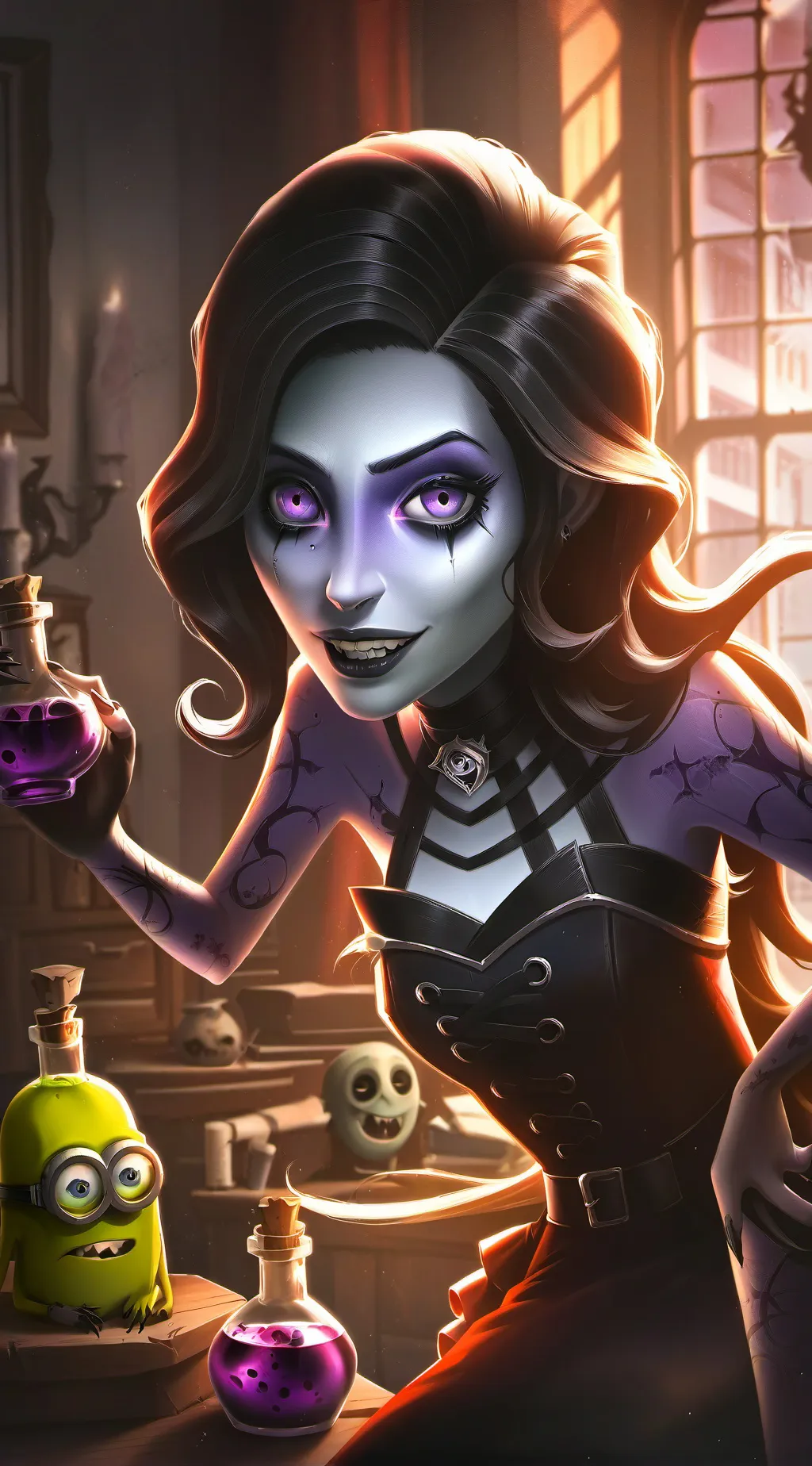 ai character: Zara Necrotic background