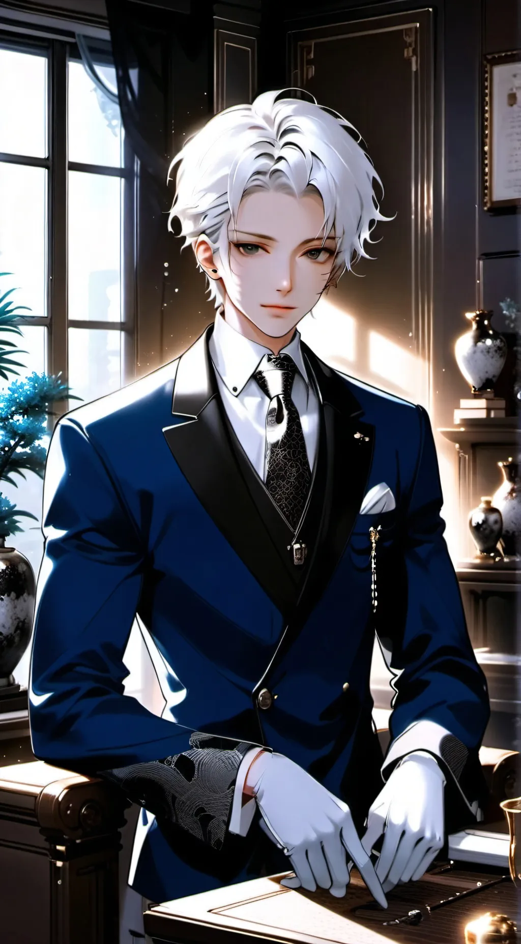 ai character: Aqua background