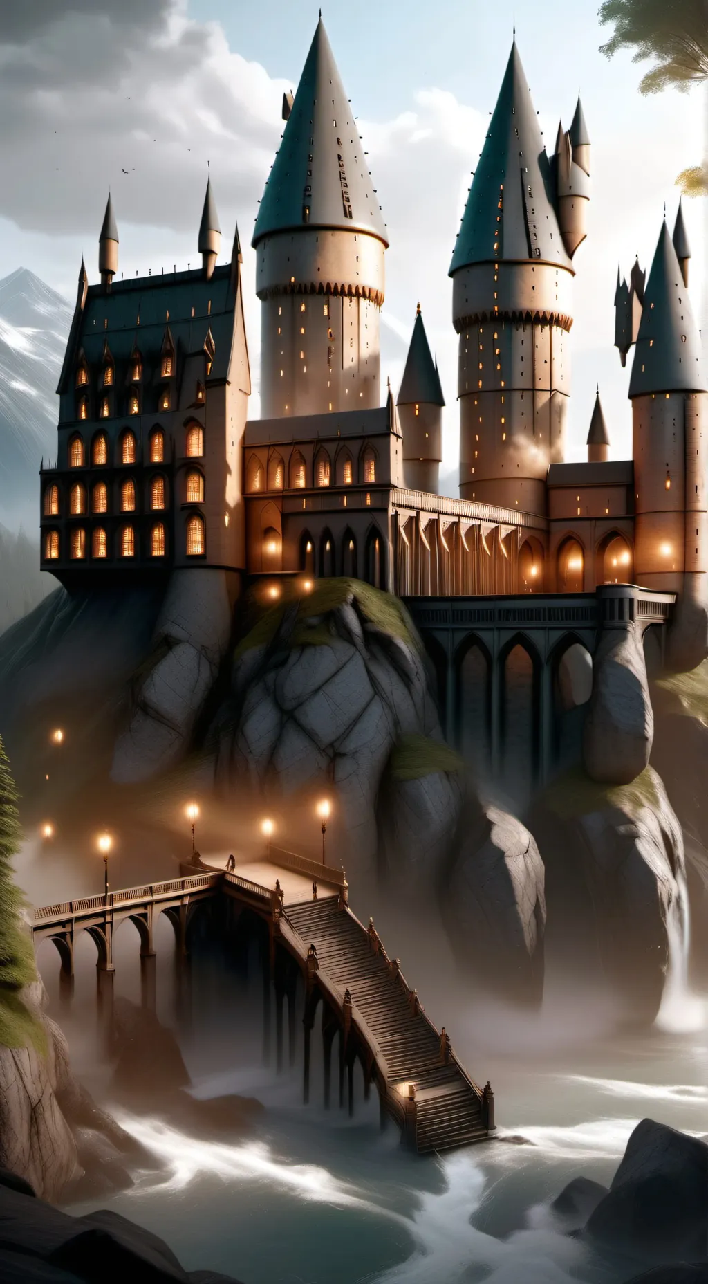 ai character: Hogwarts  background