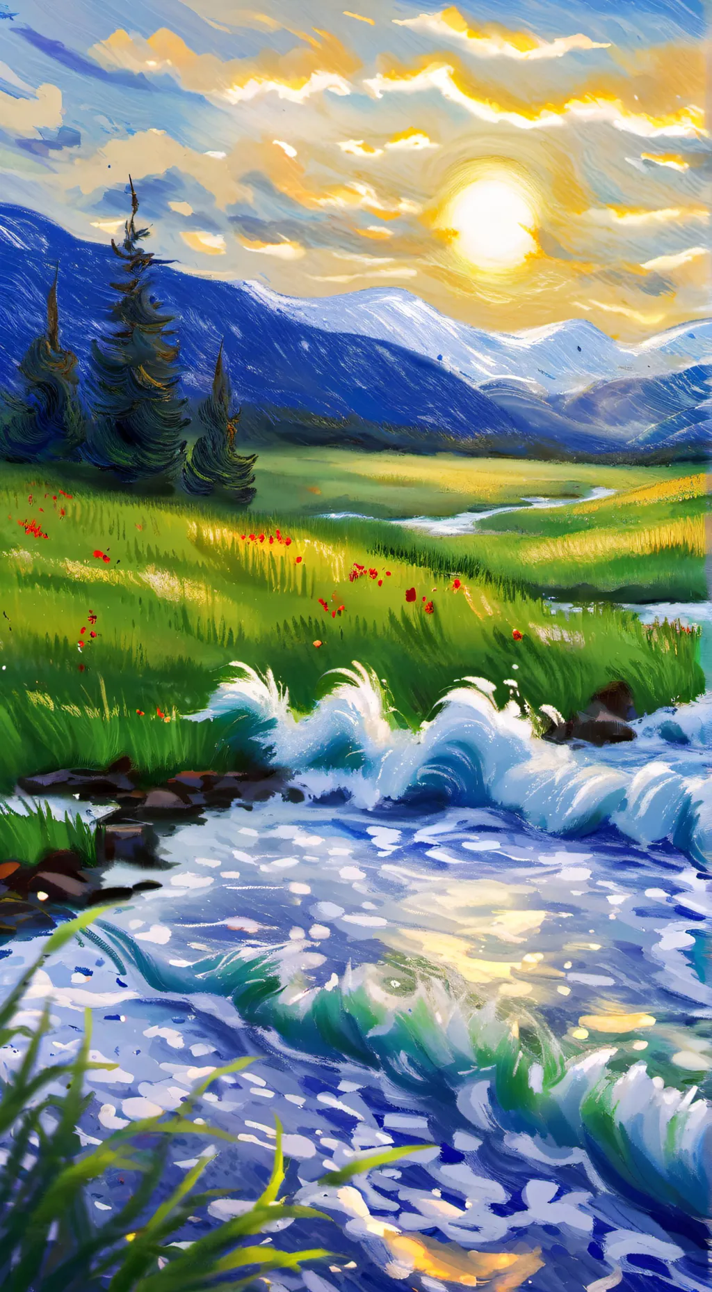 ai character: grass background