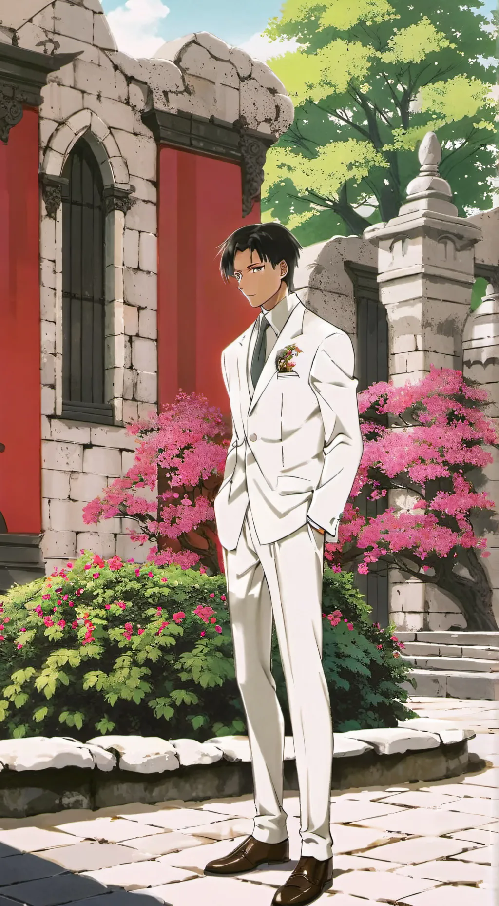 ai character: Levi (at the ball) background