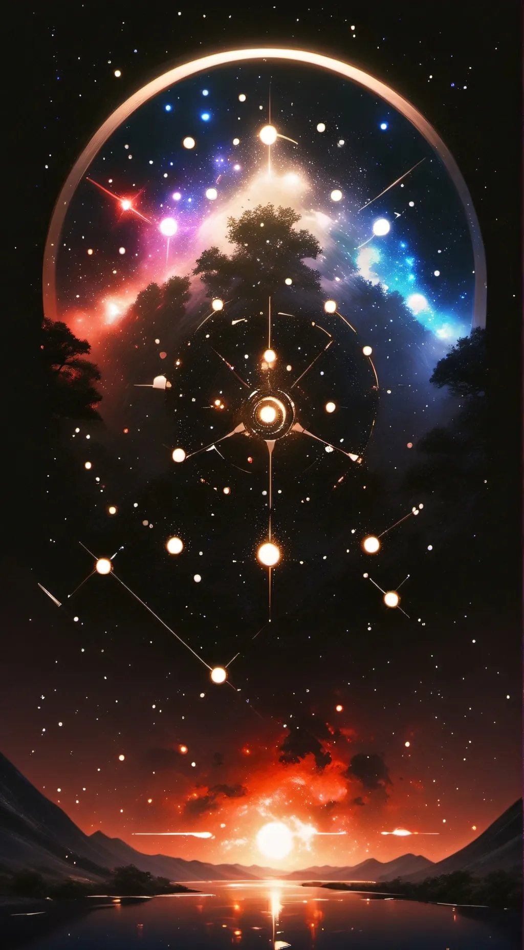 ai character: The hybrid world background