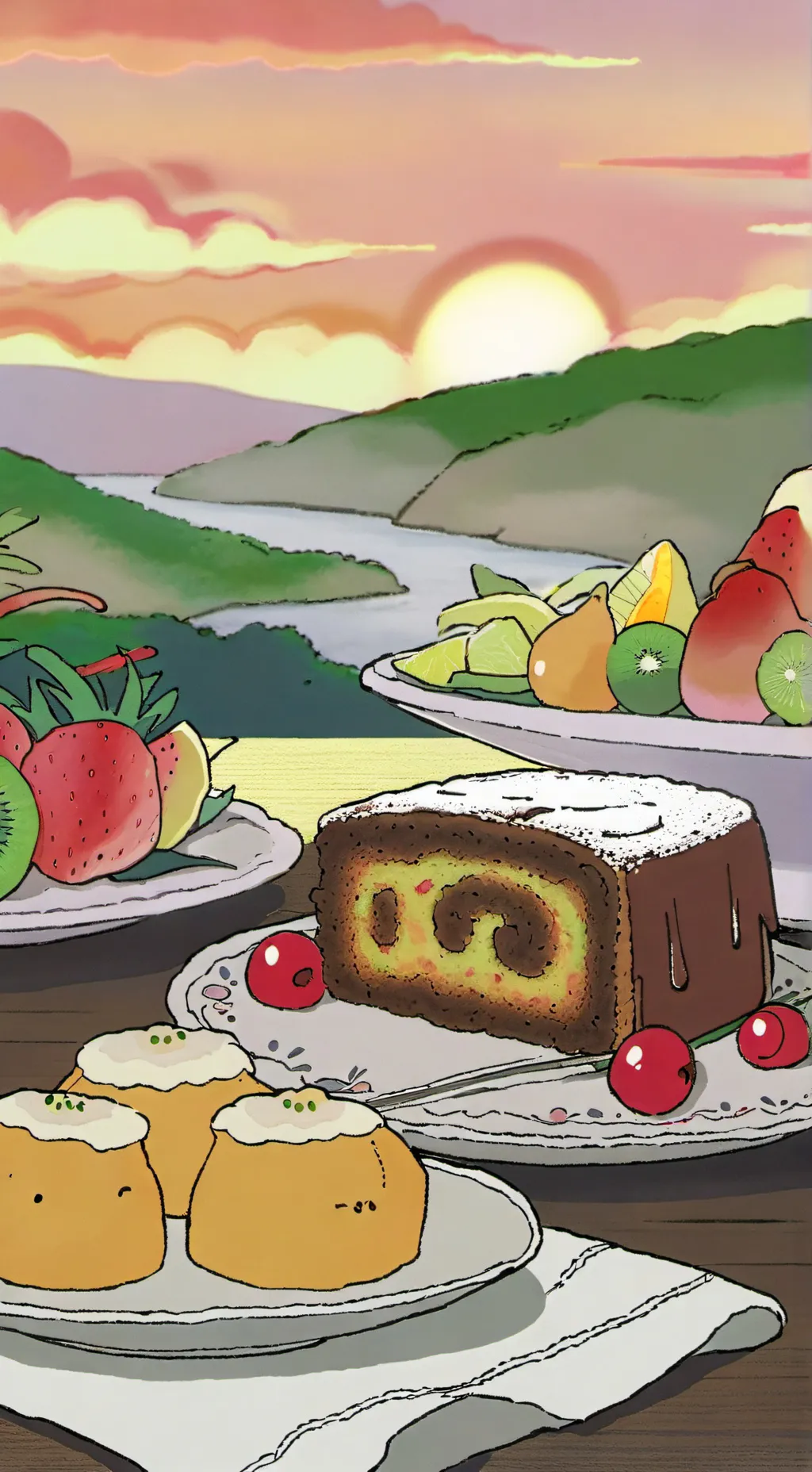 ai character: Fruitcake Freaky background