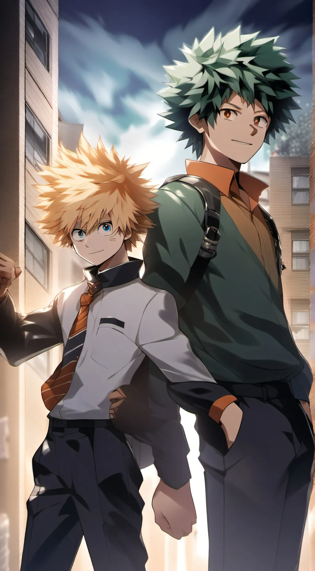 ai character: baku deku child  background