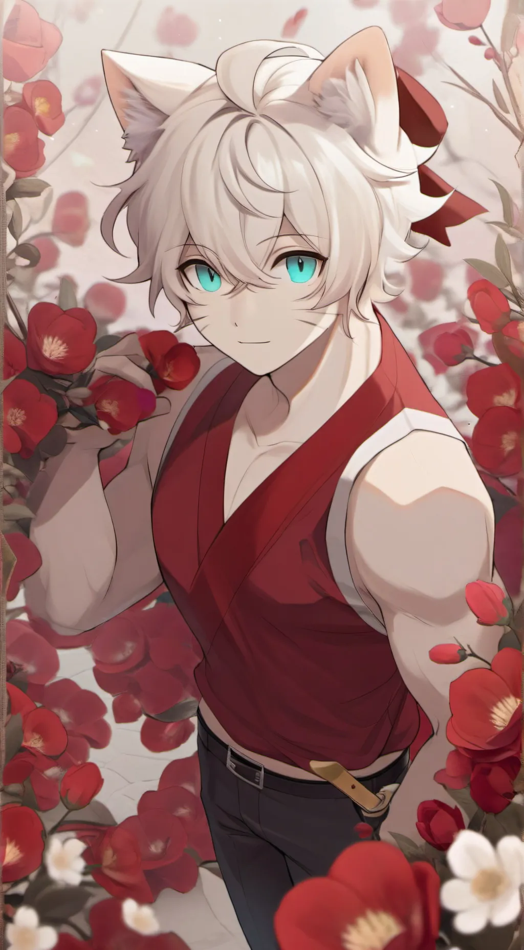 ai character: Meowscles background