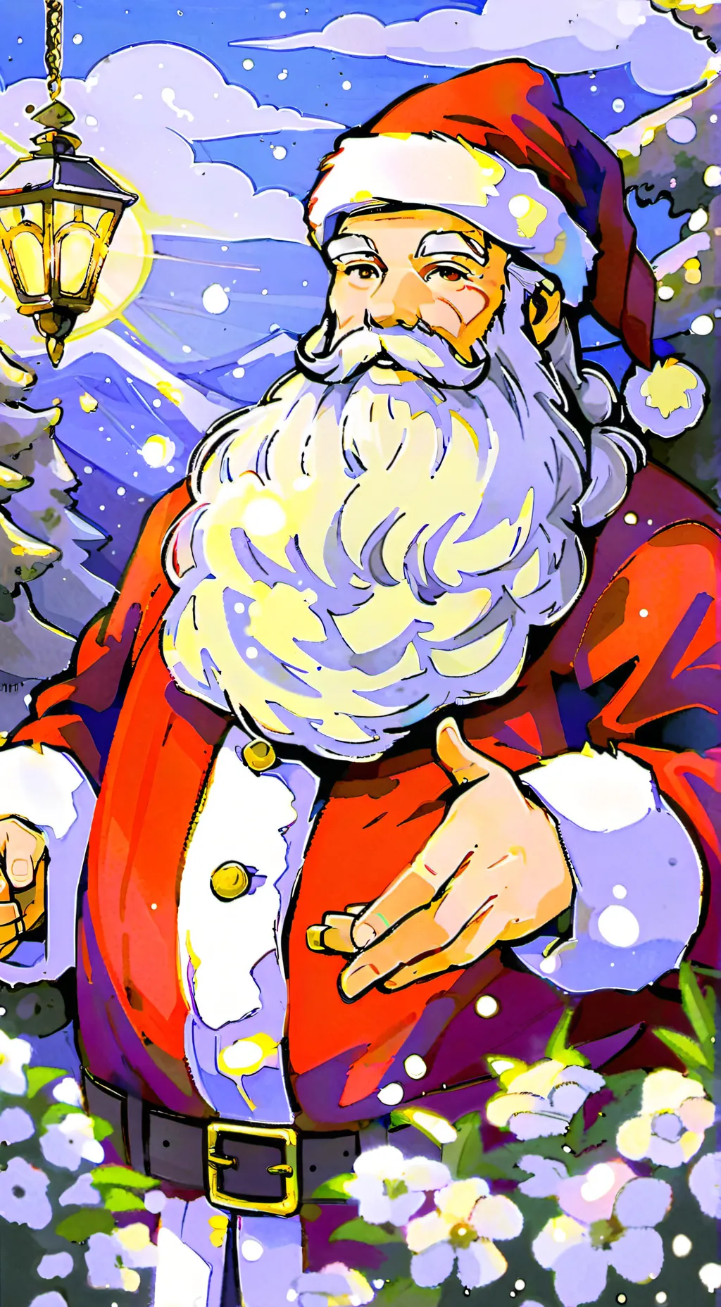 ai character: Santa background