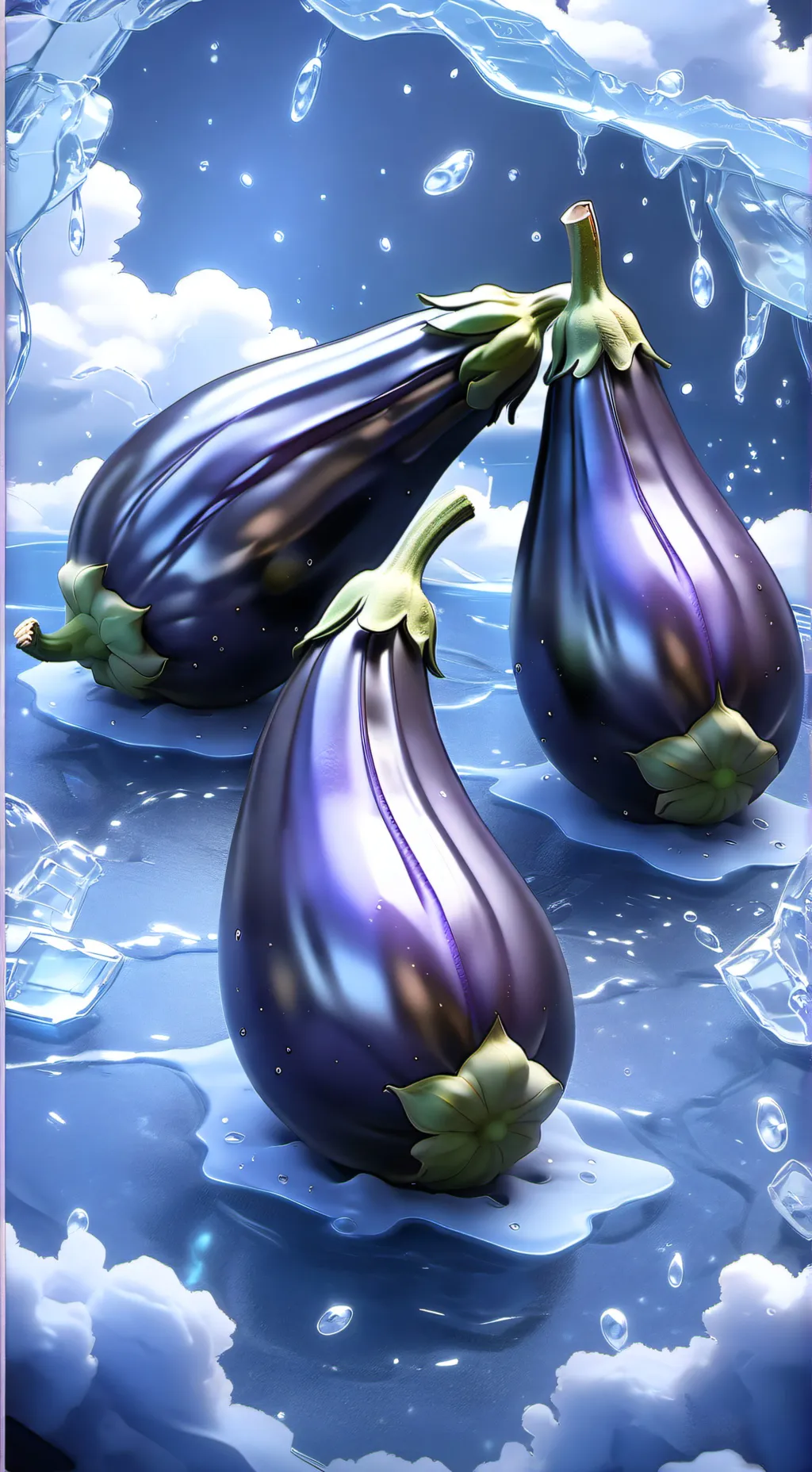 ai character: eggplant background
