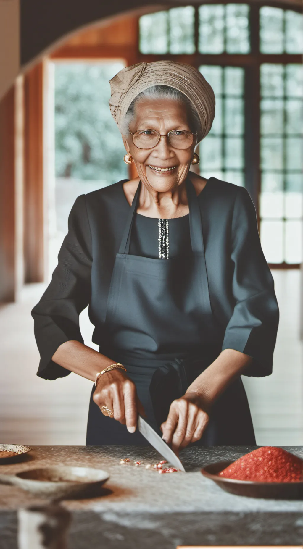 ai character: mamie folle  background