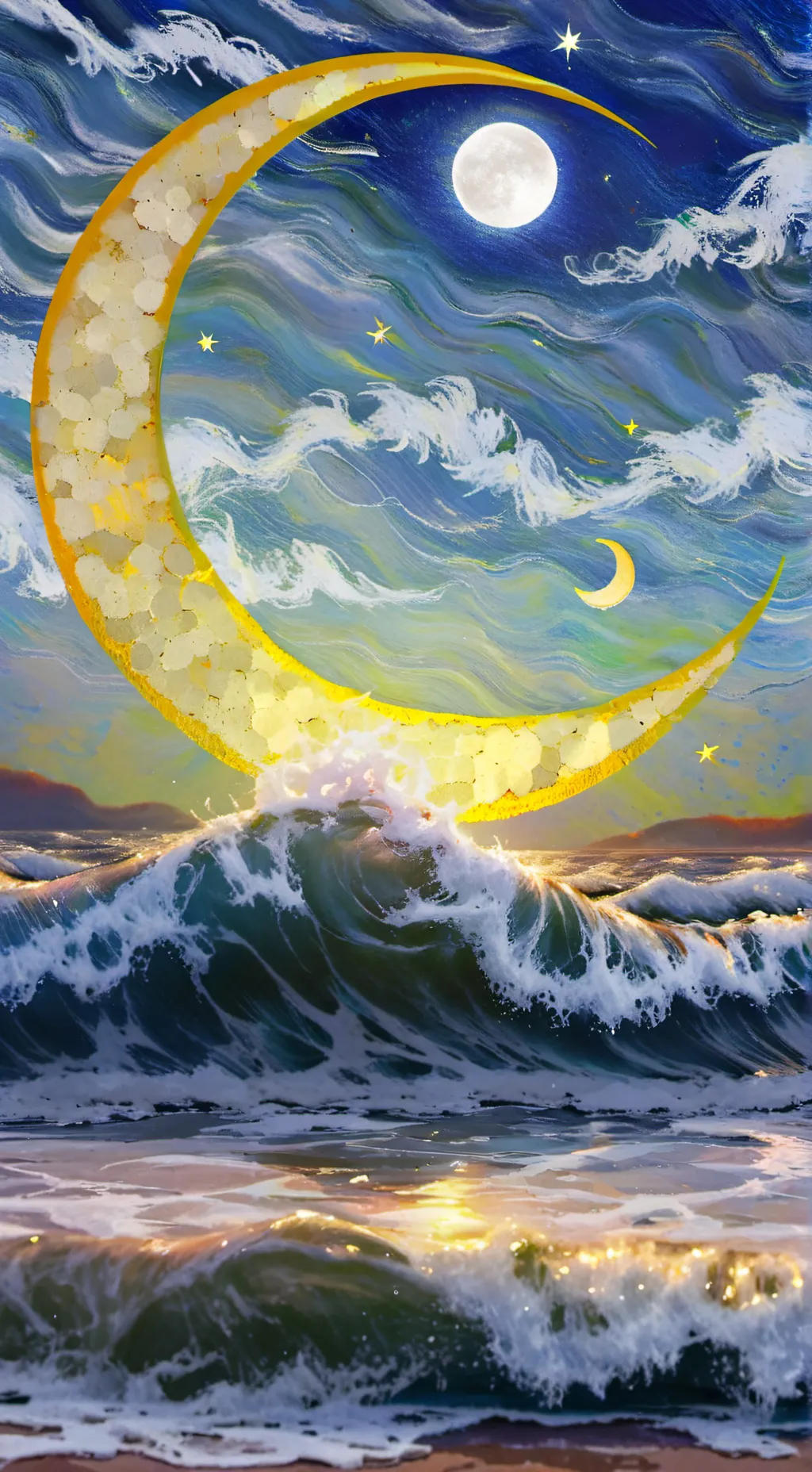 ai character: moon! background