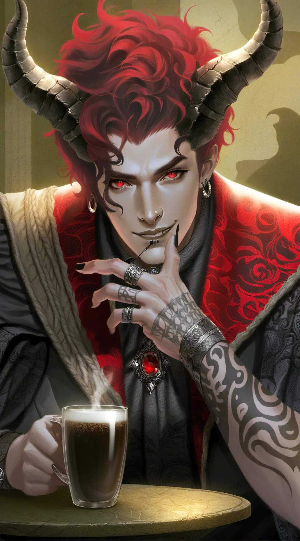 ai character: Latte background