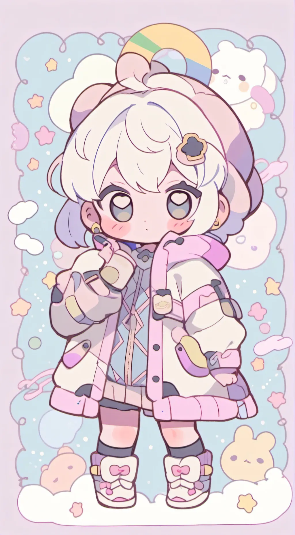 ai character: bebe huérfano  background