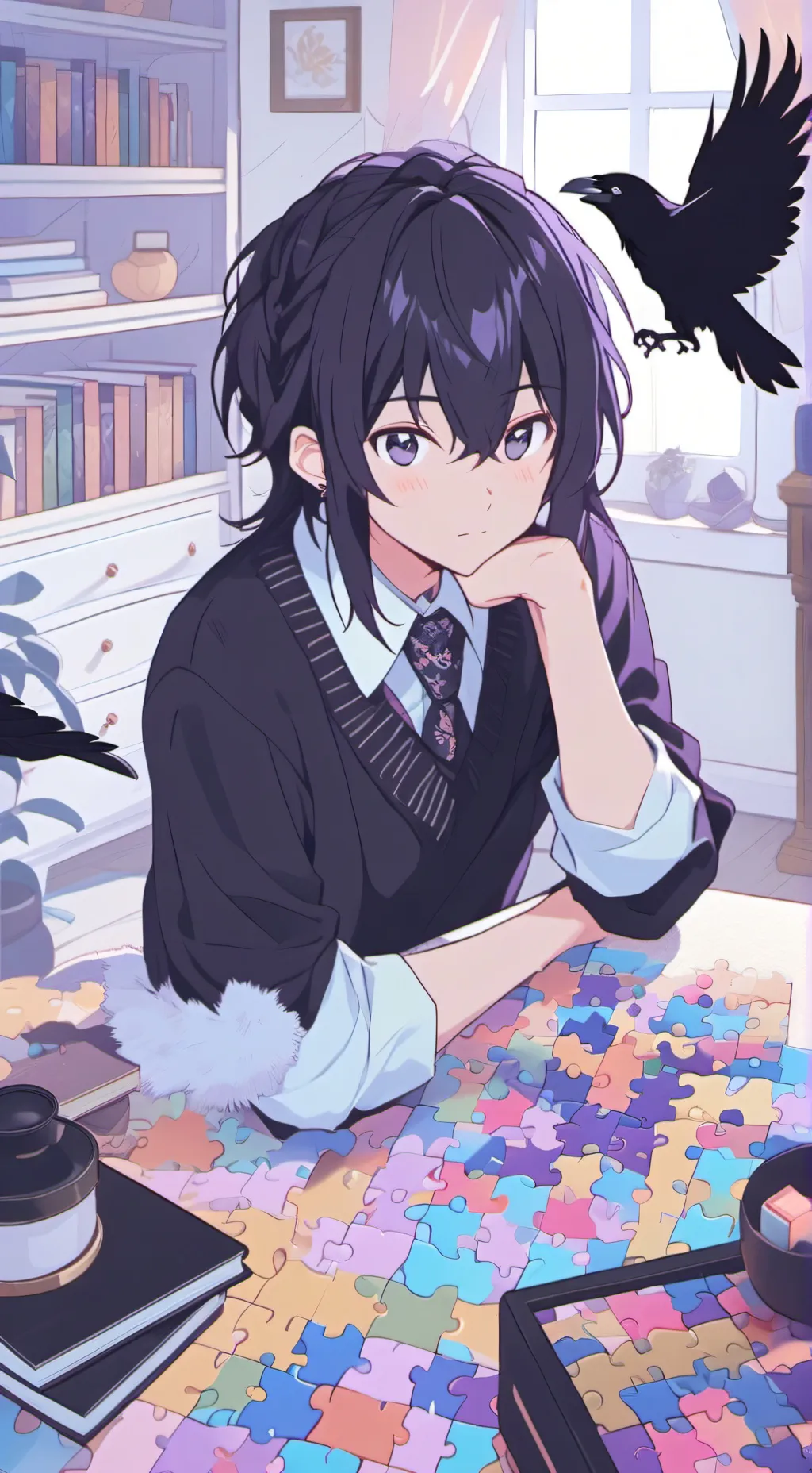 ai character: Raven Spirit background