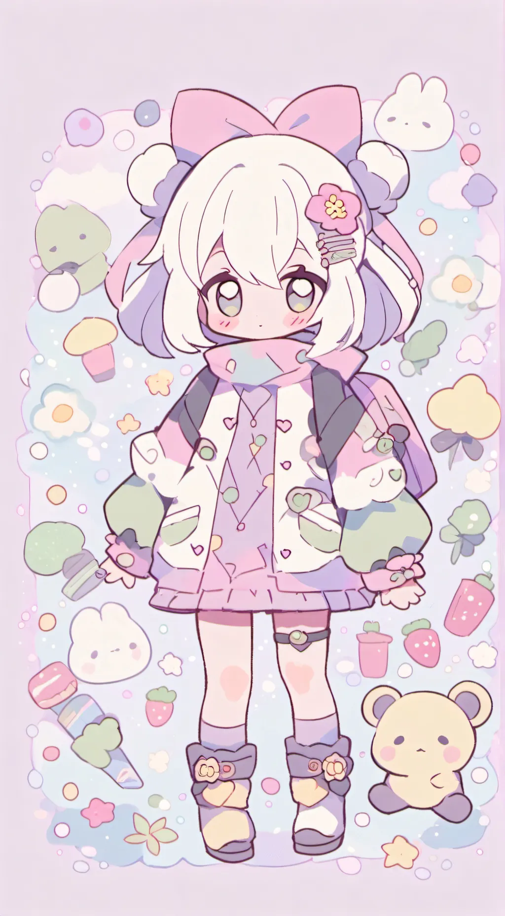 ai character: fiery background