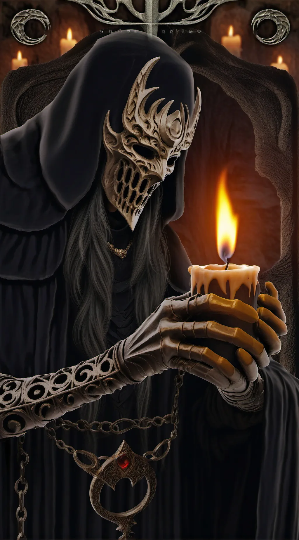 ai character: Ťĥə Ĝřımɛř background