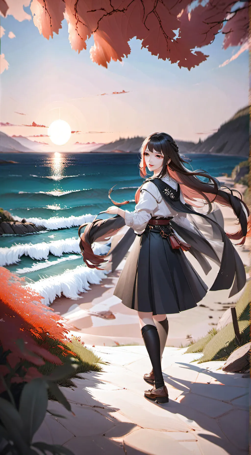 ai character: Angelina  background