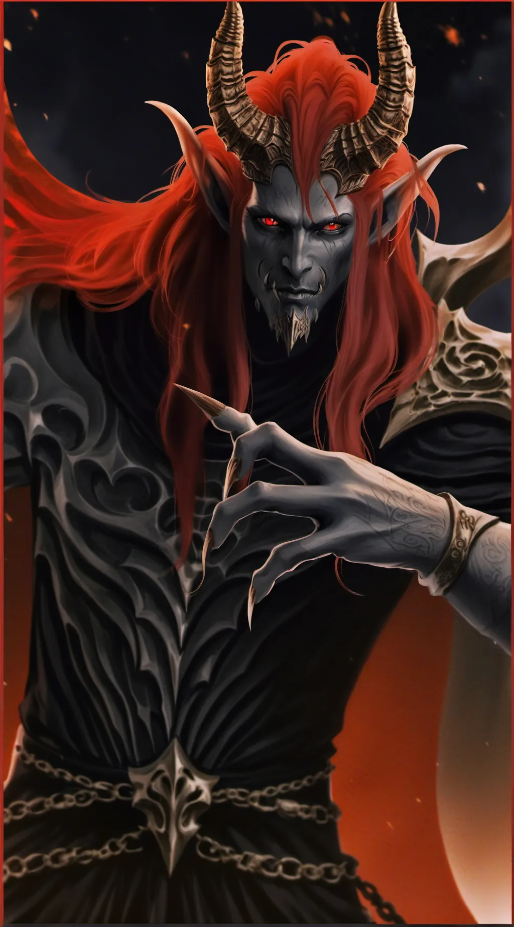 ai character: king shadow background