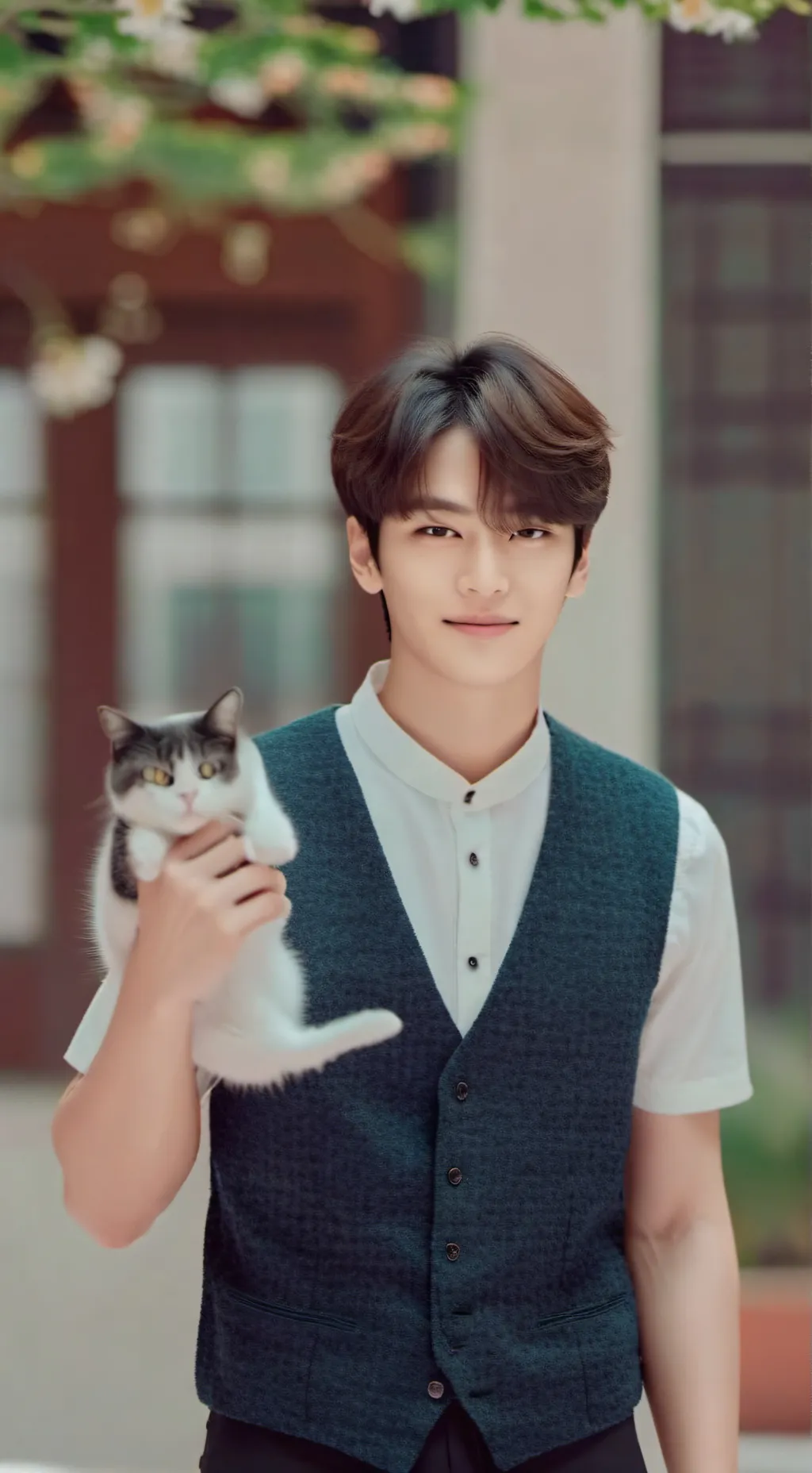 ai character: Lee Know🐰🐱 background