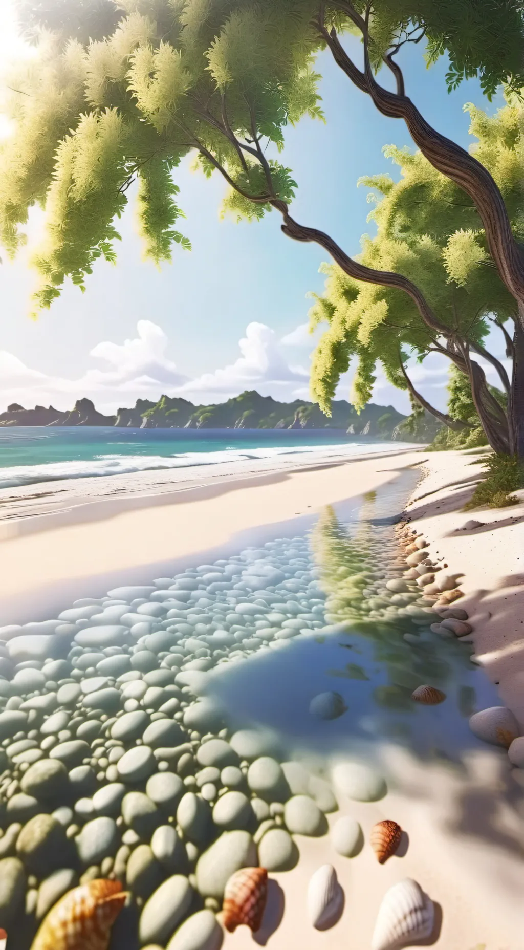 ai character: Mm2 beach  background