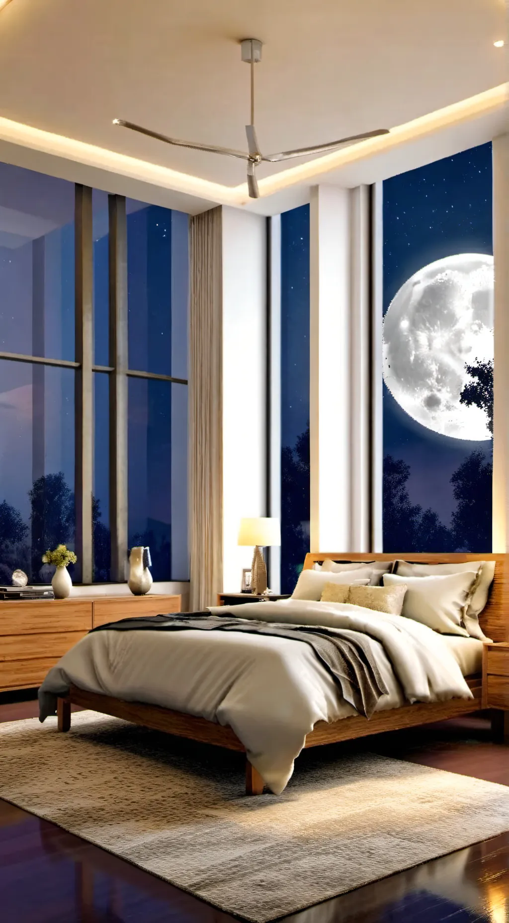 ai character: V and aminah cute  background