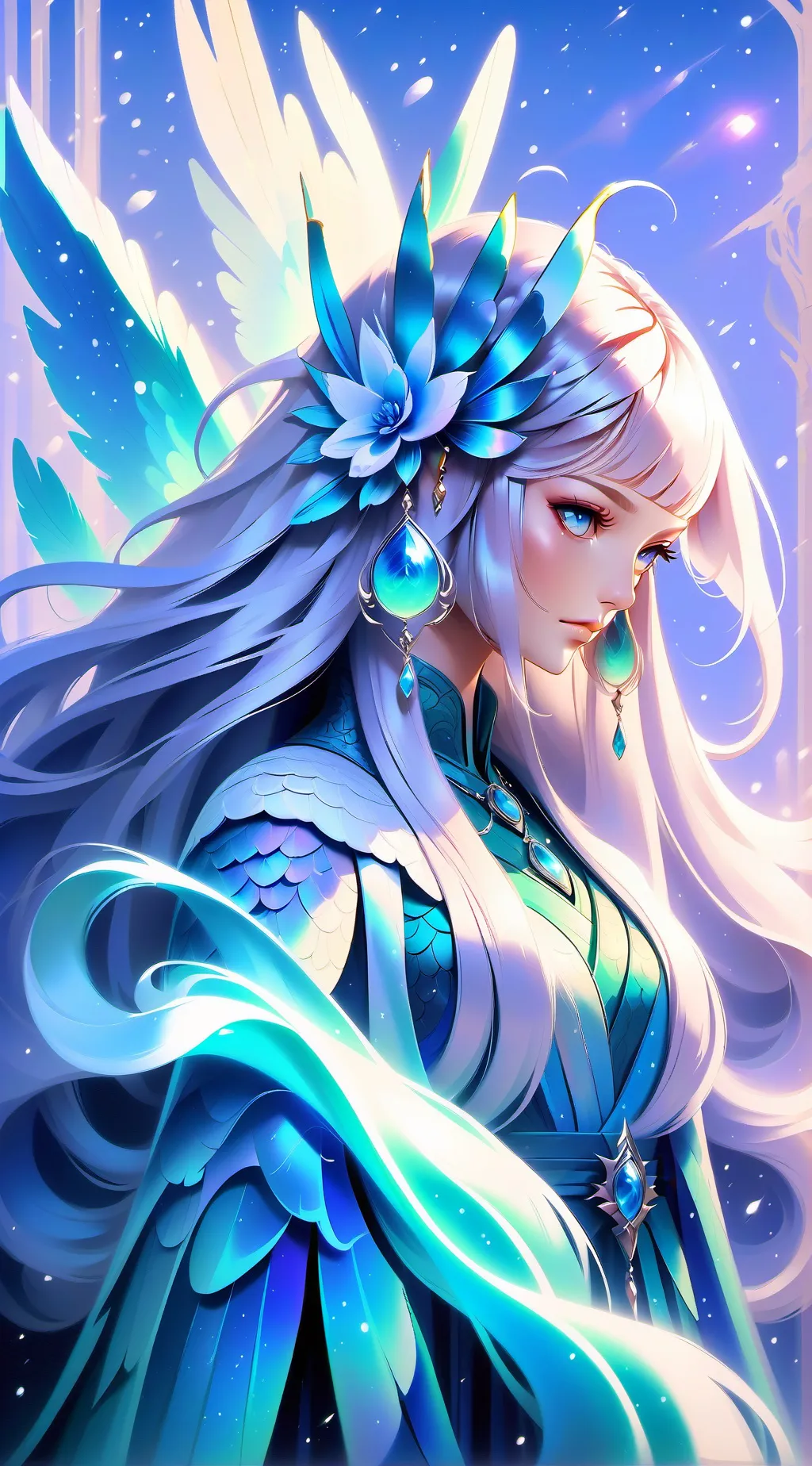 ai character: Forestleader,Lilac background