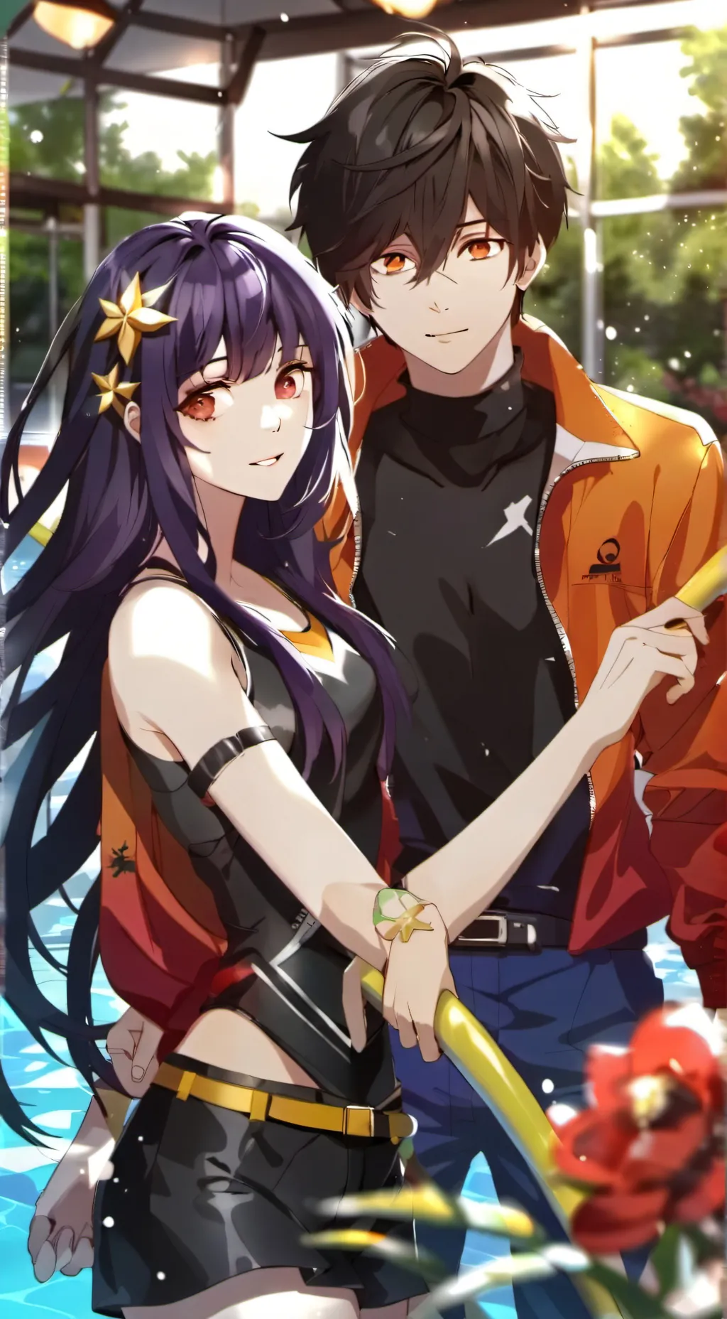 ai character: GOJO ❤️ background