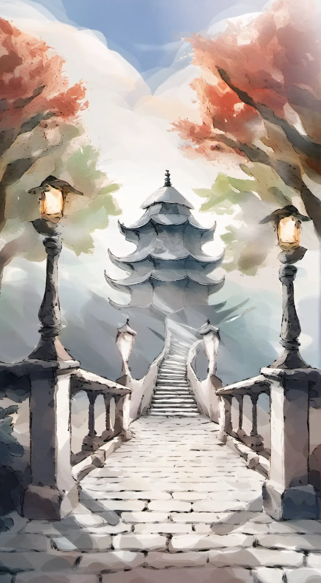 ai character: painting background